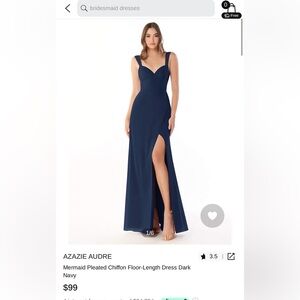 Azazie Audre Dark Navy size 10A